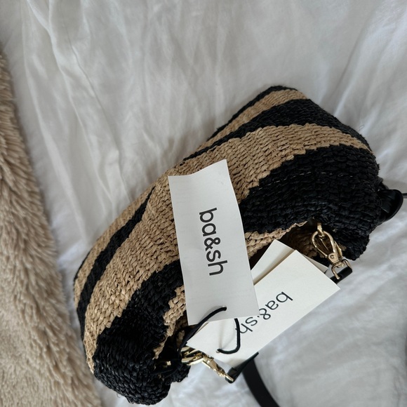 June Raffia Black and Tan Bag BA&SH - Picture 8 of 11